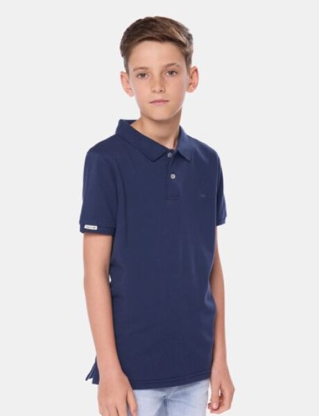 REMERA POLO DE ALGODÓN PIQUÉ Azul