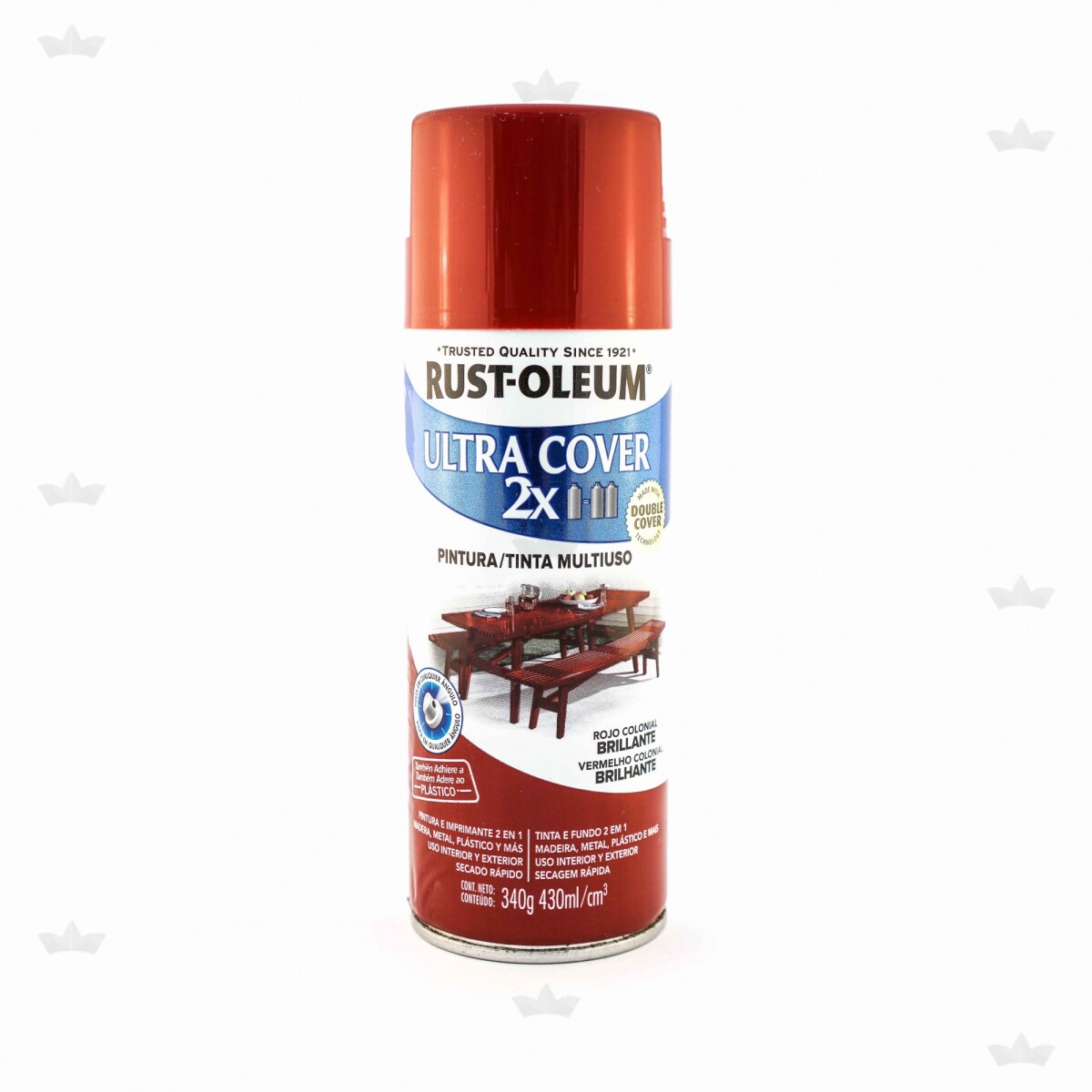 AEROSOL ULTRA COVER 2X ROJO COLONIAL BRILLANTE- 340 GRS. 