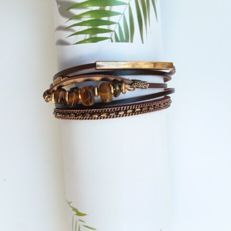 Pulsera Amuleto Varios Colores Marrón