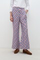 Retro print pants lacre