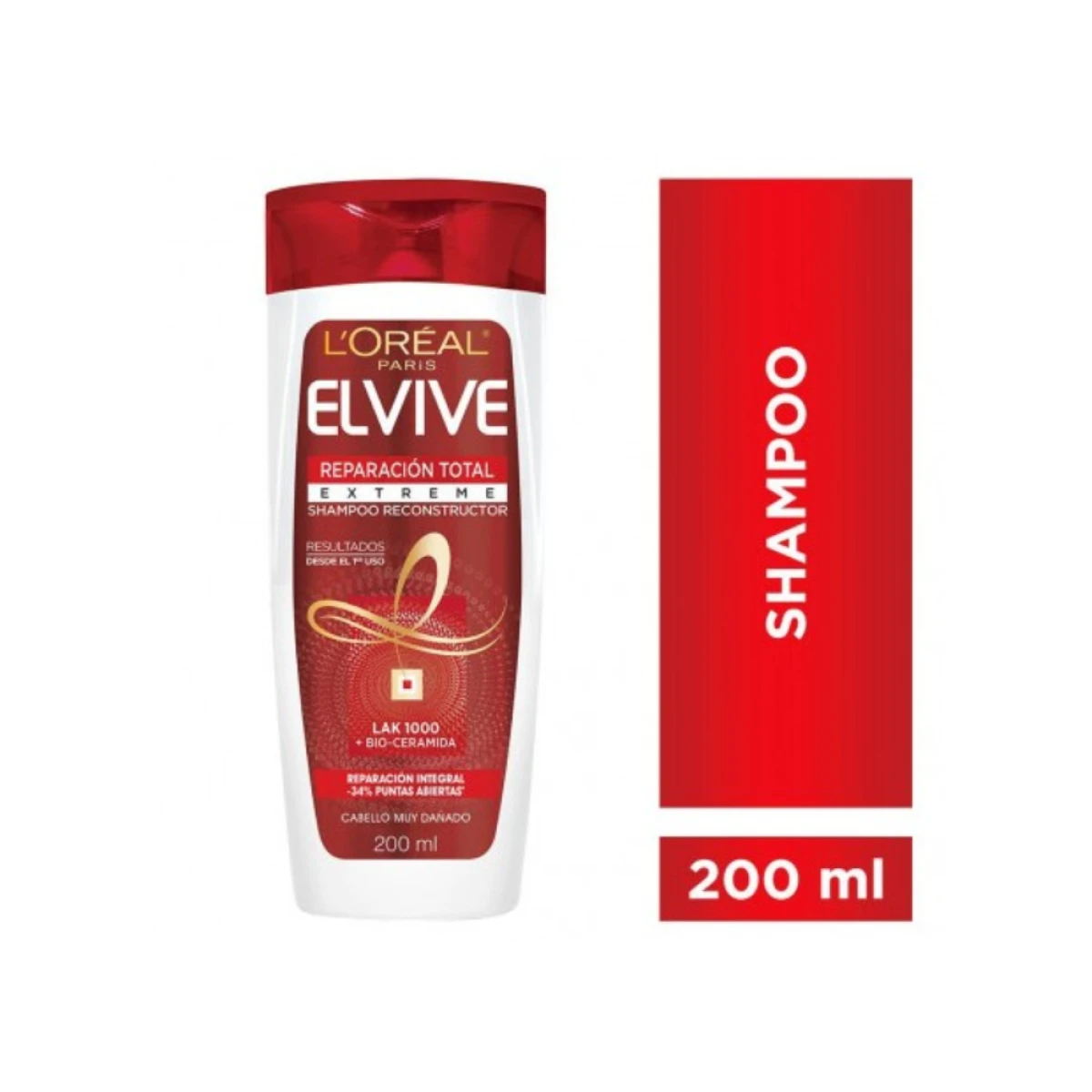 Shampoo L'Oréal Paris Elvive Reparación Total 5' Extreme 200ml 