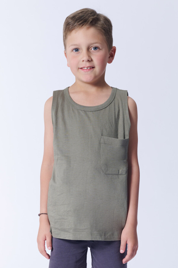 Musculosa con bolsillos Verde