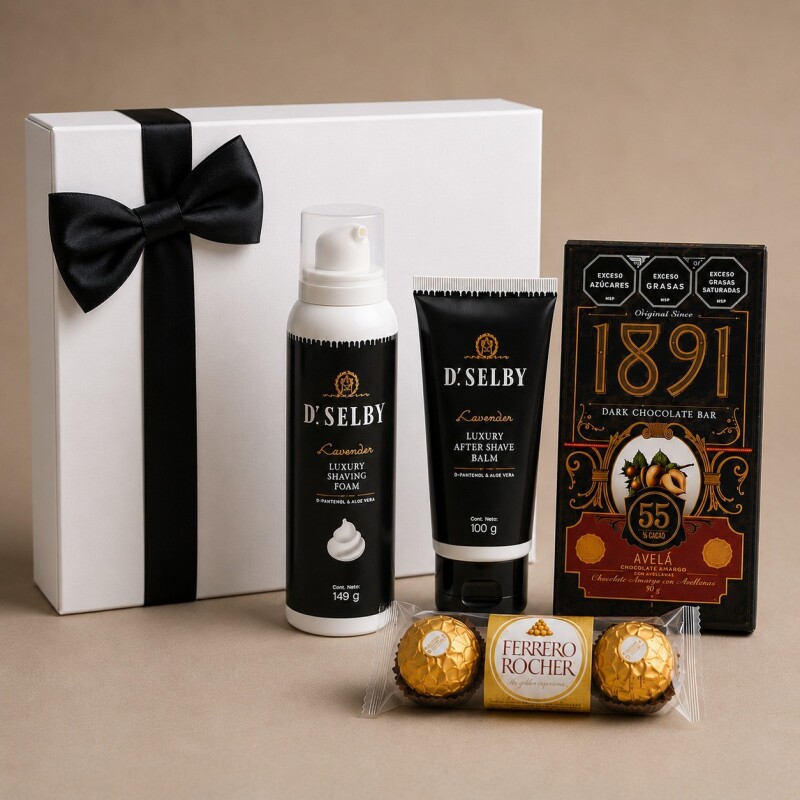Box Spa Masculino con Chocolates – Regalo para Hombre Box Spa Masculino con Chocolates – Regalo para Hombre