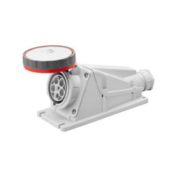 Tomacorriente exterior industrial 3P+T+N 63A 6HS 380V roja IP67 GG2527
