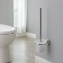 ESCOBILLA PARA BAÑO CON VENTOSA PLATEADO