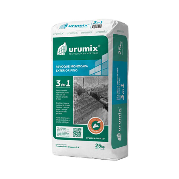 URUMIX 3 EN 1 REVOQUE MANUAL 25 KG Urumix 3 En 1 Revoque Manual 25 Kg