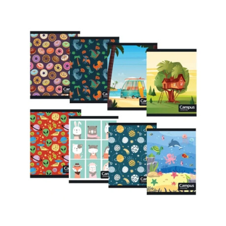 Cuaderno Campus con Margen Rojo 48 Hojas Surtido