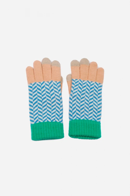 Guantes zigzag multicolor