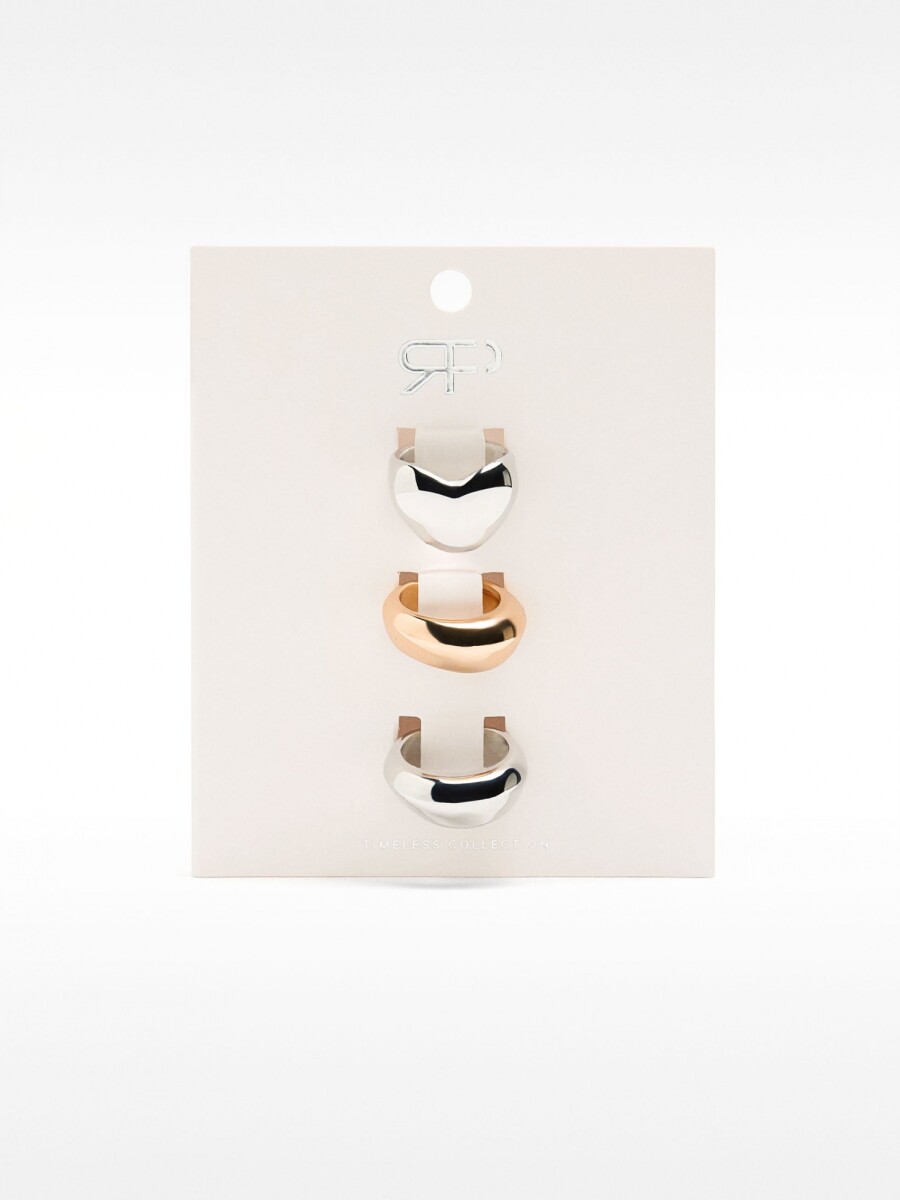 Set De Anillos Bicolor bicolor