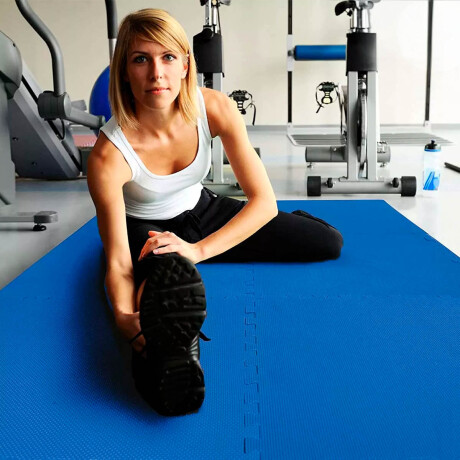 Piso Goma Eva Tatami Encastrable 1x1mts X1cm Gimnasio Azul