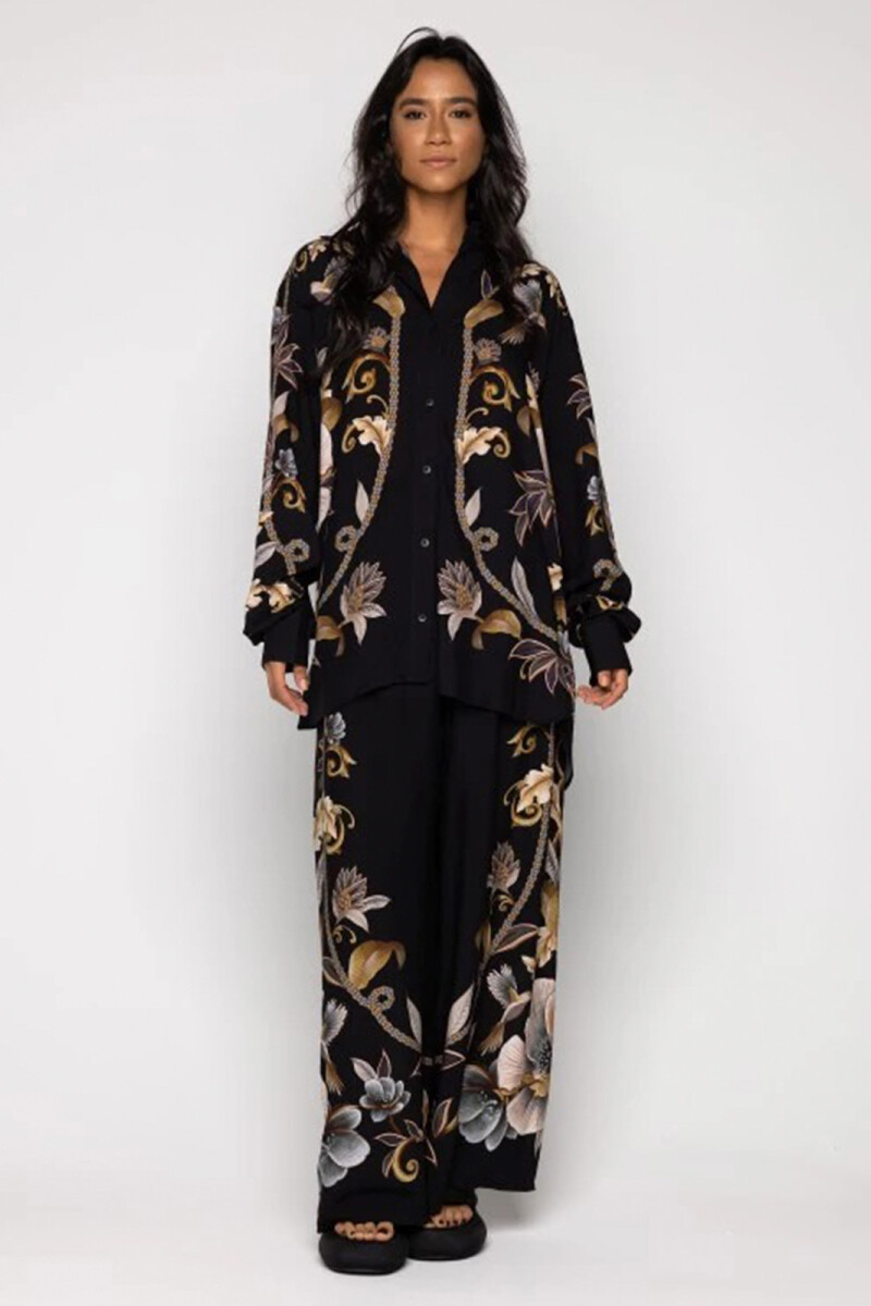 PANT JARDIN REAL Negro