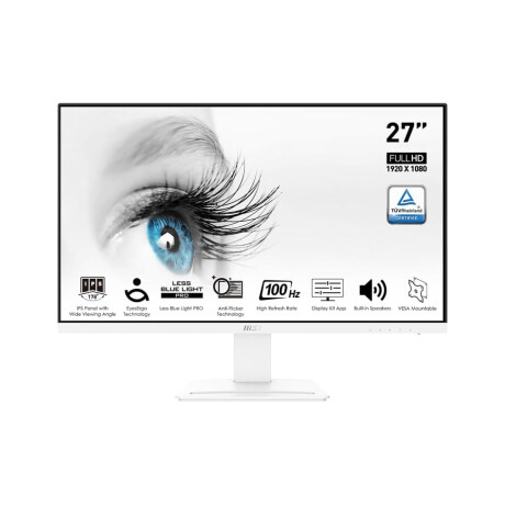Monitor MSI Pro MP273AW 27" FHD 100Hz Blanco Monitor MSI Pro MP273AW 27" FHD 100Hz Blanco