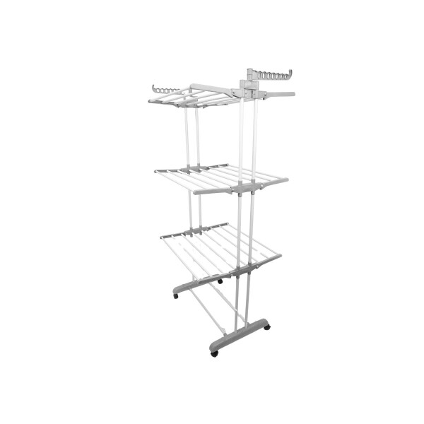 Tendedero Vertical Varillas Acero Plegable De 3 Niveles Tender Ropa Lavadero Metal De Pie 54x68x168 Cm Gris Tendedero Vertical Varillas Acero Plegable De 3 Niveles Tender Ropa Lavadero Metal De Pie 54x68x168 Cm Gris