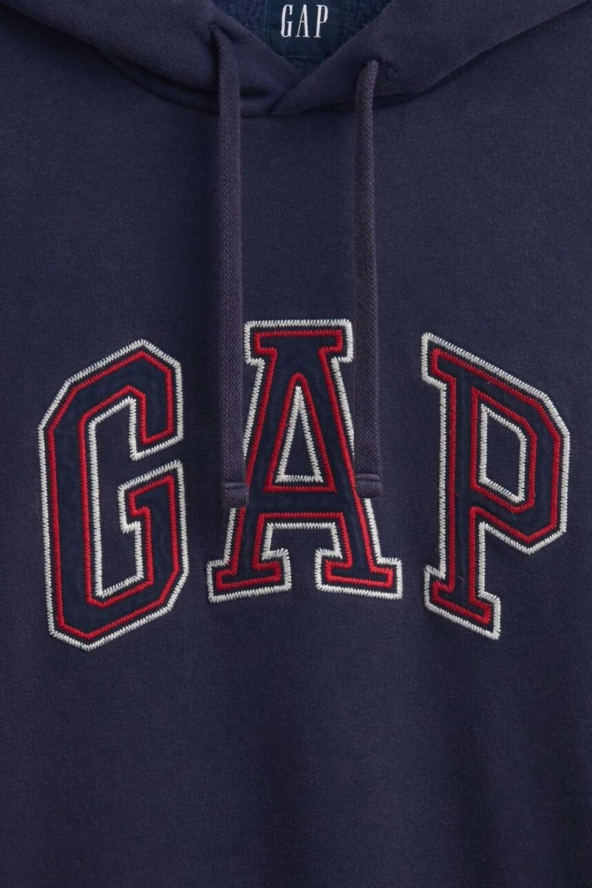 Buzo Canguro Con Logo Gap Hombre Navy Uniform