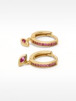 Aros Con Circonias - Plata De Ley 925 rosa