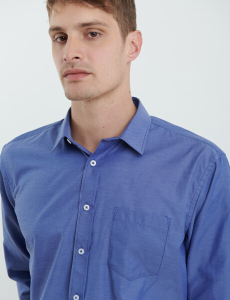 012625 CAMISA HARRINGTON LABEL Azul