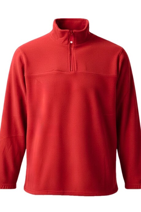 Buzo micropolar medio cierre Rojo
