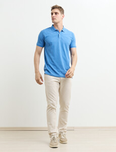 520752 REMERA HARRINGTON LABEL Azul Piedra Melange