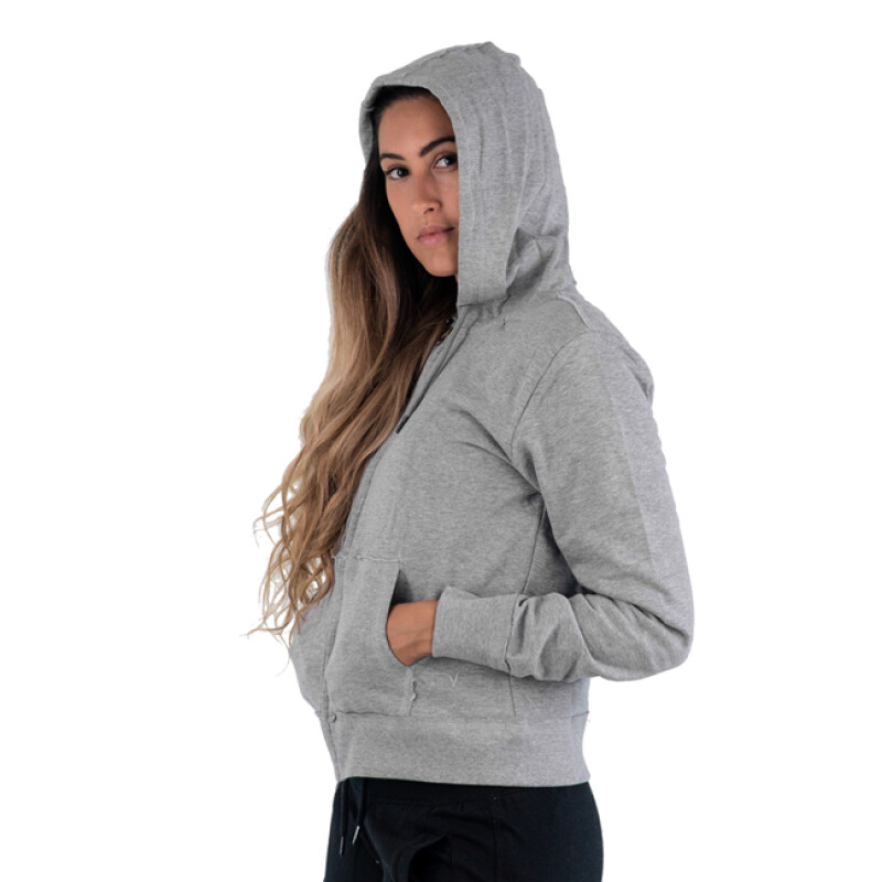 Campera Muvem con Capucha de Mujer - F20LI06 Gris