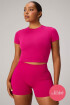 Polo Cotton Jersey Cropped Baby Tee Mujer Lush Berry