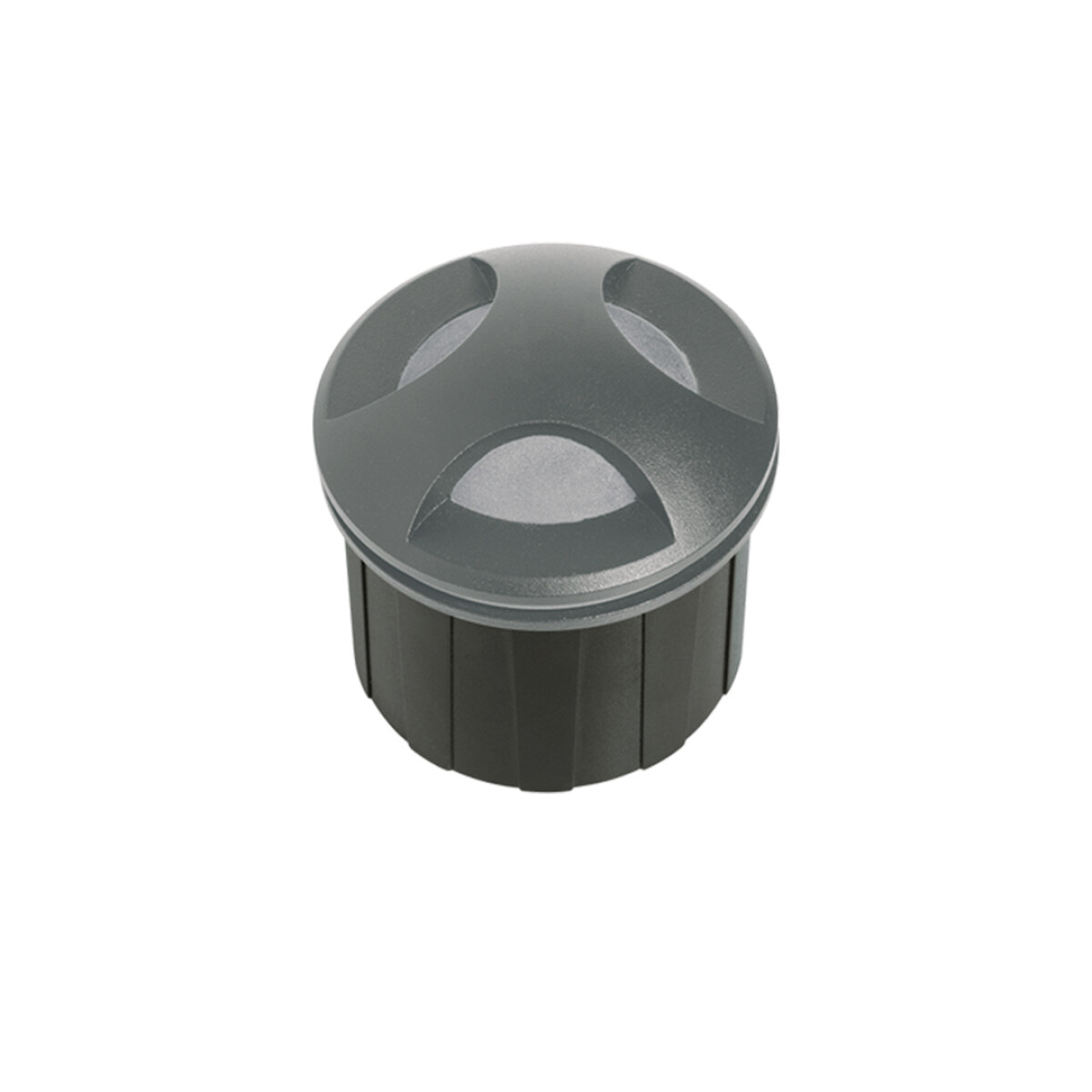 LED Circular de Embutir para Piso 3 Luces 3W - Frío - Gris 
