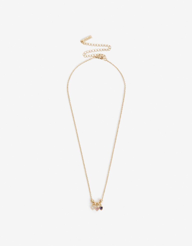 Cadena Corta con Dije Cubic zirconia Collar Corazón Cubic Zirconia - Dorado
