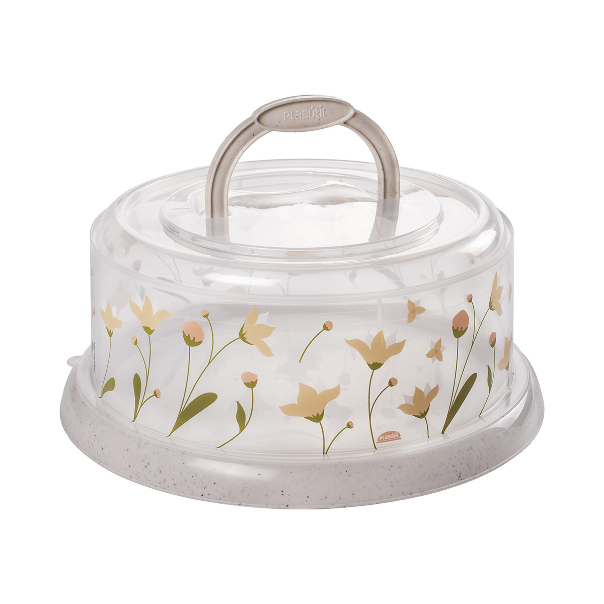 Porta Torta con Cubierta y Asa 30 cm - FLOR 