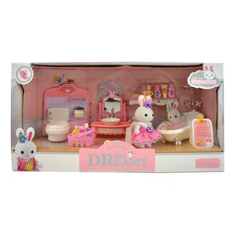 Juego Infantil Playset Bay Dreamy Baño y Figura Conejita 001