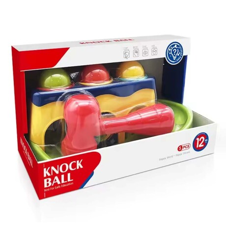 Juego Didáctico Encastre Golpe Martillo Pelotas Bebé Huanger Multicolor