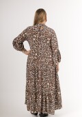Vestido largo animal print Made in Italy Vestido largo animal print Made in Italy