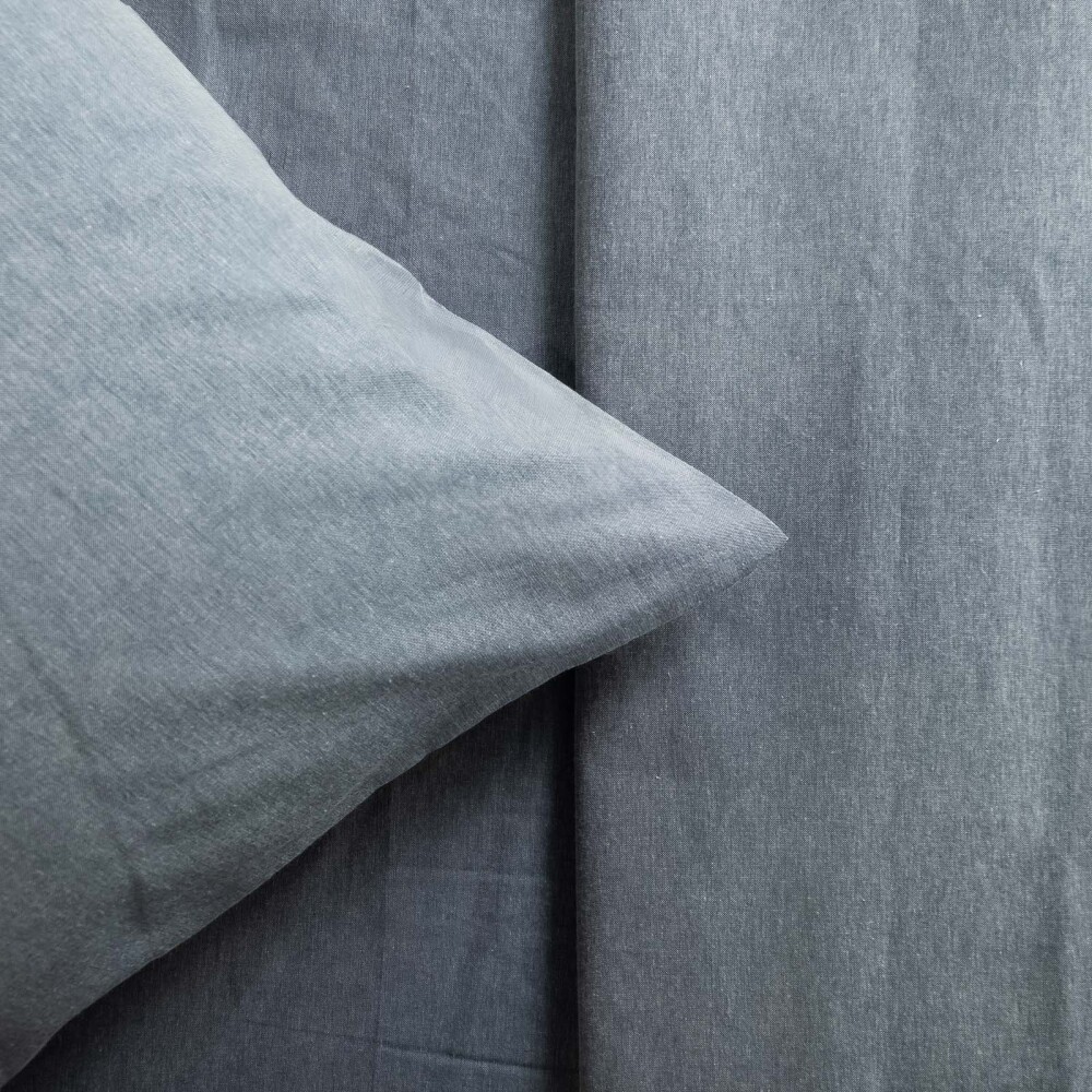 JUEGO SÁBANAS QUEEN ALGODON-Y-POLIESTER CHAMBRAY