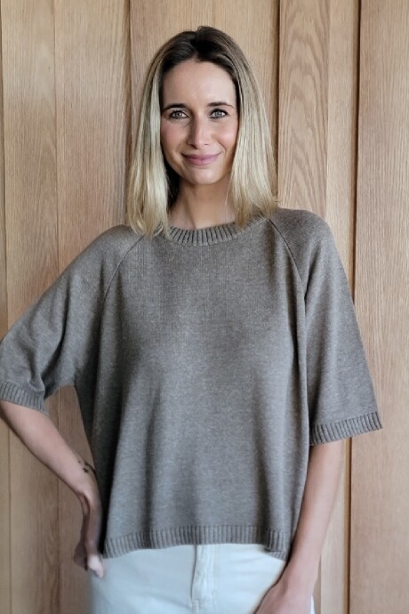 Buzo Kiwi Knitted Tostado