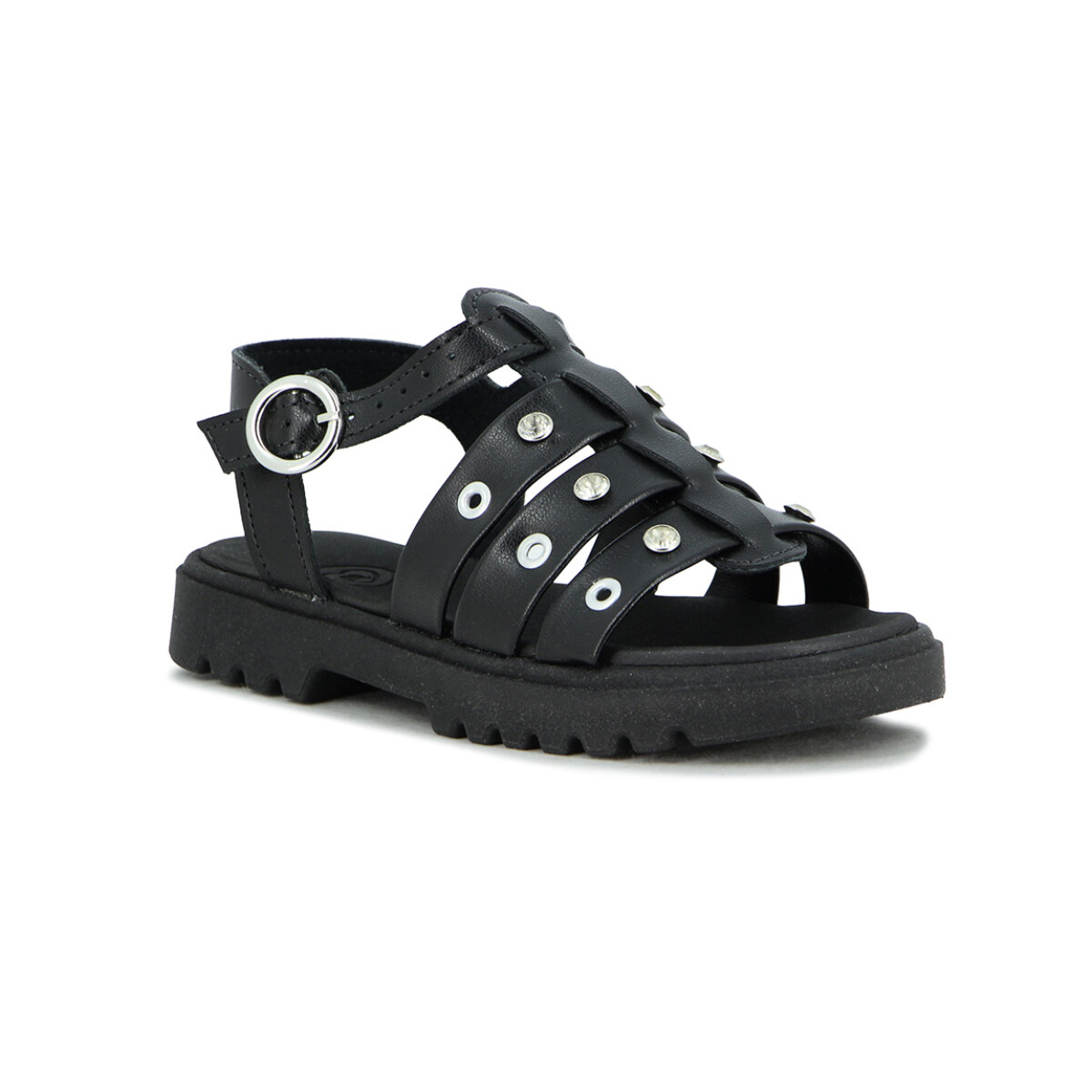 Molekinha Sandalia Con Tiras Infantil Napa Turim - Negro 