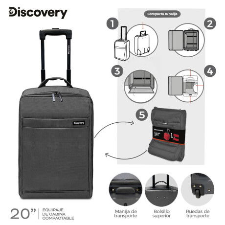 Valija Carry On Discovery Plegable de Tela GRIS