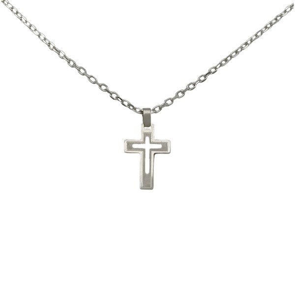 Dije Cruz calada-Plata 925 esterlina-Sin piedra-CP3180 sinpiedra
