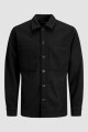 Camisa Rollie Doble Bolsillo De Plastrón Y Textura Black