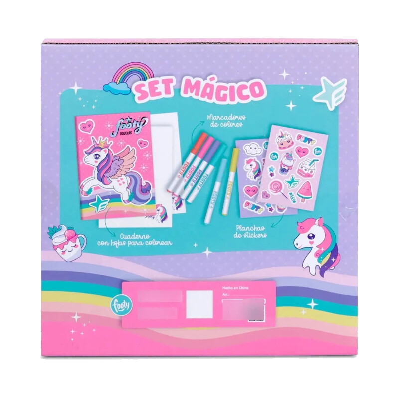 Set mágico para colorear Unicornio Footy Set mágico para colorear Unicornio Footy