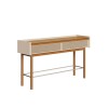 Consola Despojador Dune Manhattan - 2 Cajones - Blanco/natur Consola Despojador Dune Manhattan - 2 Cajones - Blanco/natur