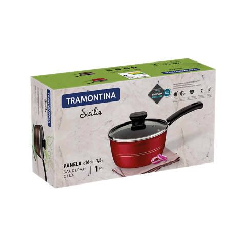 Olla con tapa Ø 16cm. - 1.3 lt. "SICILIA" -TRAMONTINA TR6136