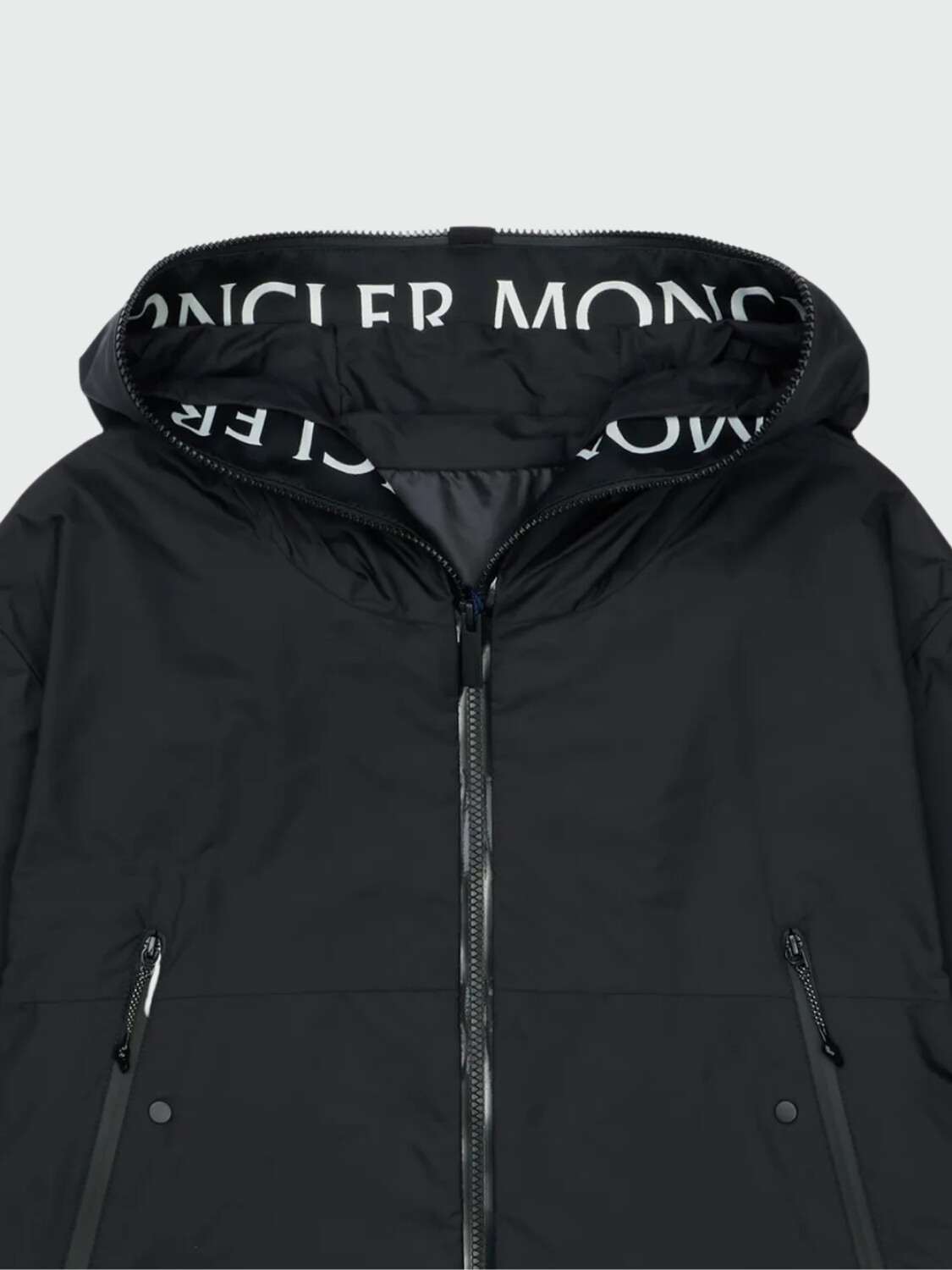 Moncler - Chaqueta con capucha logotipo Junichi Negro