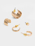 Bijou Cuff De metal Set De Aros Combinados - Dorado