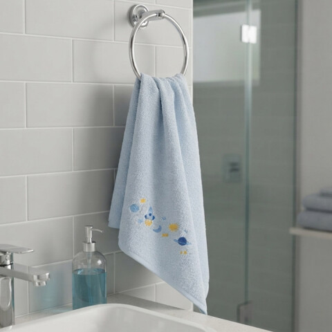 Toalla Infantil Felpa Encanto 100% Algodón 70 x 115 cm CELESTE