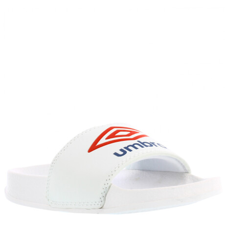 Chanclas Infantiles Umbro Locker Room Blanco - Rojo - Azul Marino
