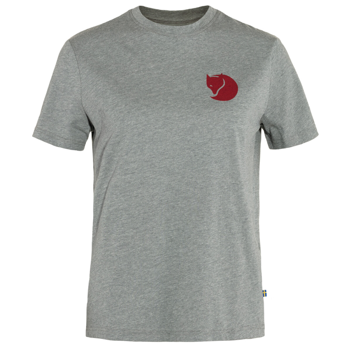 Polo Fjallraven Fox Boxy Logo Tee Mujer - Grey-melange 