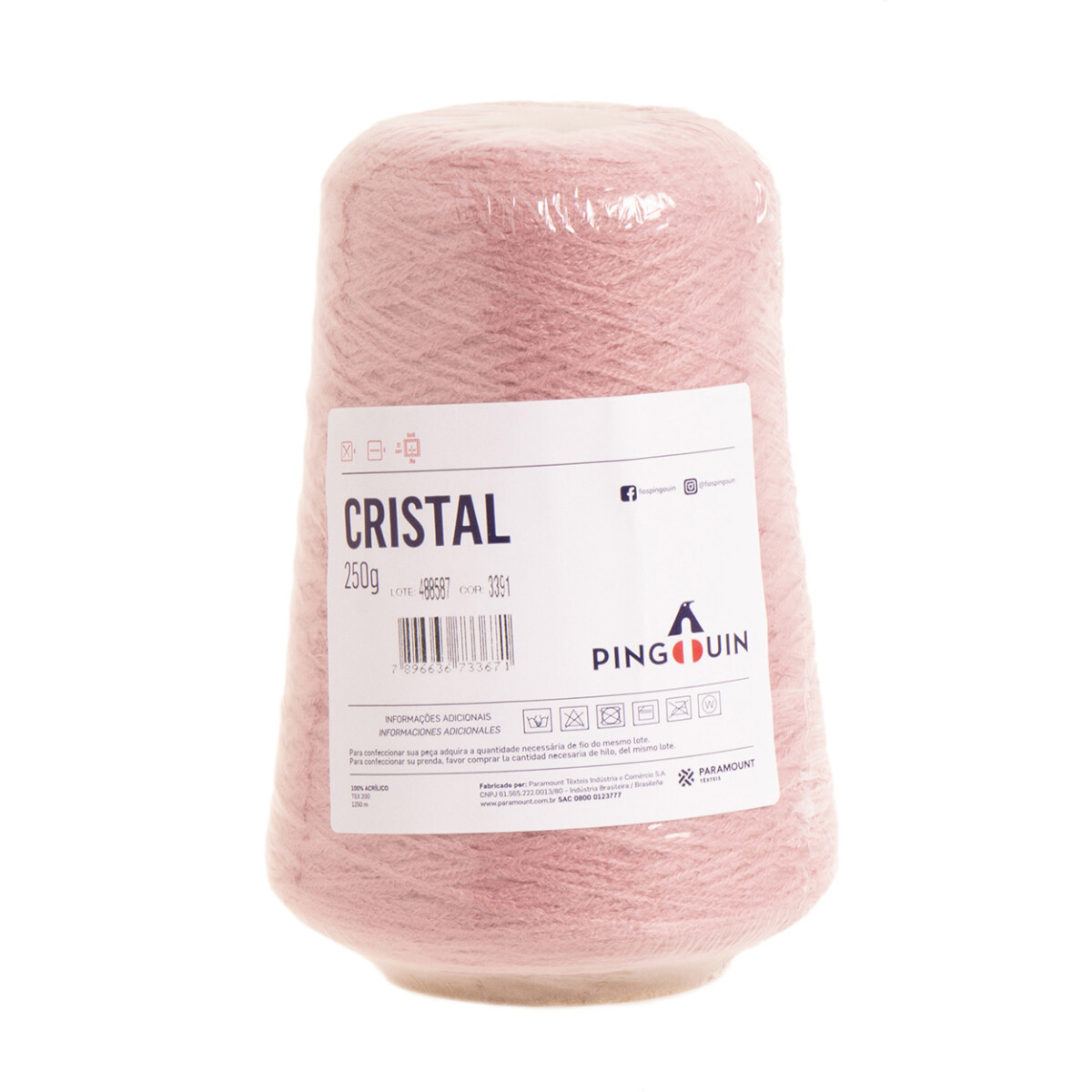 Cono Pingouin Cristal - pastel rose 