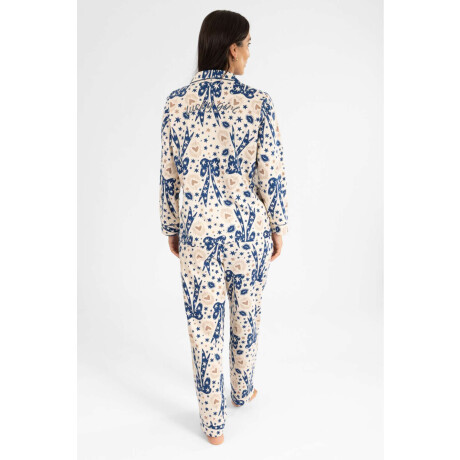 Pijama flannel fleece lucky girl Azul