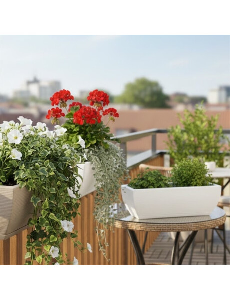 MACETA 48X16CM AMSTERDA GRAPHITO BLANCA MACETA 48X16CM AMSTERDA GRAPHITO BLANCA