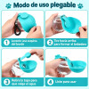 Bebedero Portatil Silicona Para Perros Y Gatos GRIS