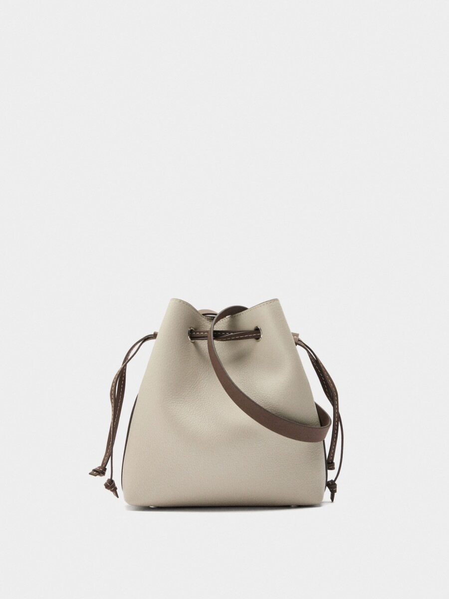 Bolso Bandolera Con Cordón crudo