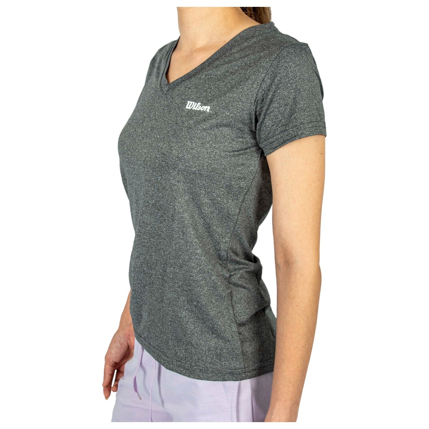 Remera Deportiva Mujer Perforada Wilson Dry Gris Gris